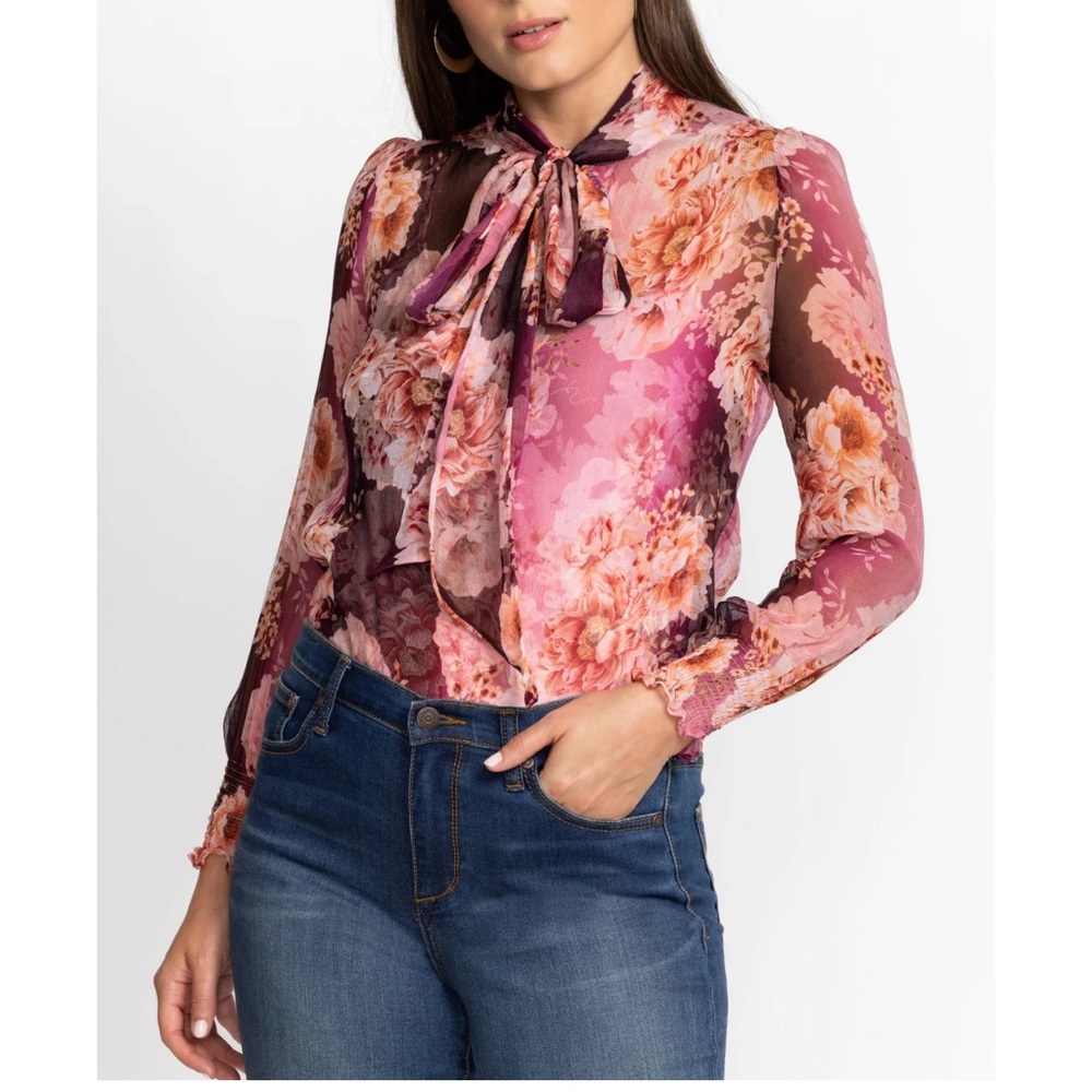Johnny Was 
CARINA SILK BLOUSE Size S